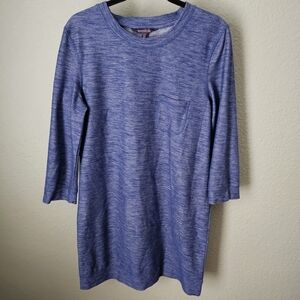 Long Tall Sally Tunic Shirt Dress Marled  Blue Size M